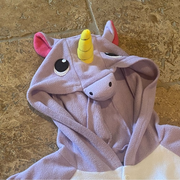 NEWCOSPLAY Purple Mint Green Unicorn Onesie with Hood Size Small - Picture 3 of 6